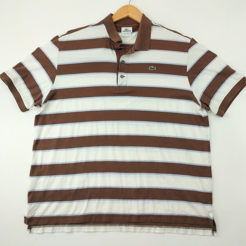 Lacoste | Striped Polo Size L/XL Crocodile